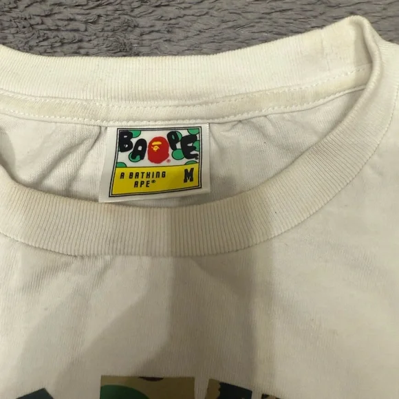 Bape White Camo Logo Tee - Picture 3 of 3